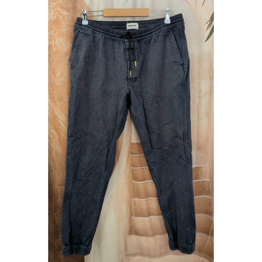 Taylor Stitch Jean Joggers in Dark Charcoal/Black Wash